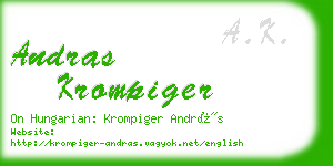 andras krompiger business card